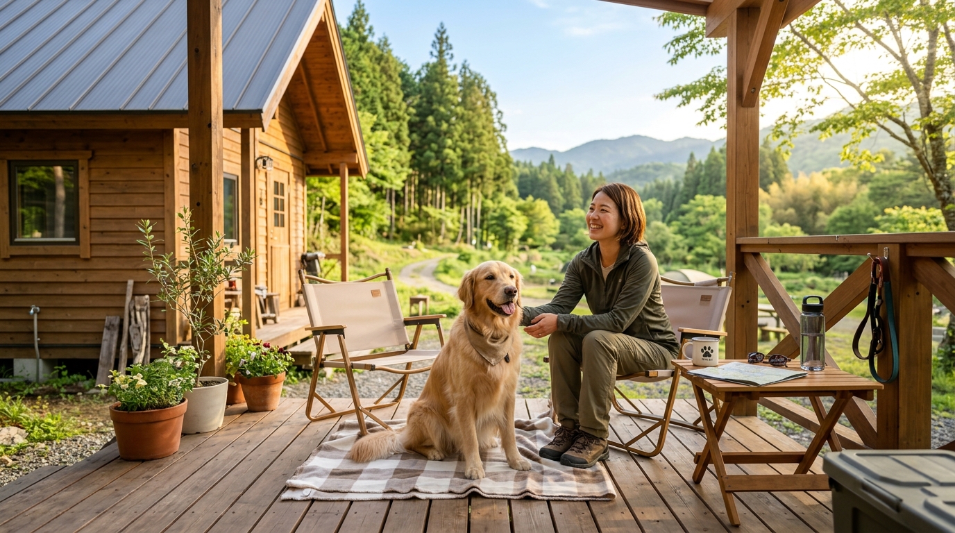 犬 と 泊まれる キャンプ 場 コテージ 安いのイメージ画像3